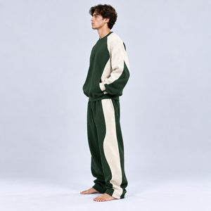 Lightweight Cotton Fleece Hoodie and Jogger Pants Regular Fit Casual Sportswear <b>Men</b> Oversized Winter Solid Sweat Suit Set - Product Image 5