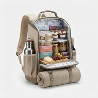 Sac à dos isotherme portable grande capacité avec porte-couverture, sac isotherme pour le camping, la plage et les voyages