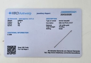 Fine Jewelry 14KT White <b>Gold</b> Tennis Bracelet Adorned with SI Clarity Natural Bezel <b>Set</b> Diamond Bracelet for Timeless Glamour - Product Image 5