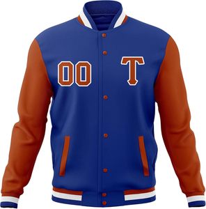 Chaqueta Letterman Profesional de Estilo Universitario Premium con Cuerpo de Lana y Mangas de Cuero, Prenda Casual de Moda - Product Image 3