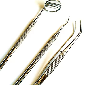 Kit d'outils d'examen dentaire de précision en acier inoxydable, sonde dentaire, miroir buccal, pince, instruments chirurgicaux manuels certifiés CE - Product Image 3