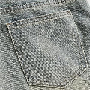 Wholesale Customized High Quality Mid Waist Distressed Denim <b>Shorts</b> Rivet Dot Pattern Straight Leg Casual Summer <b>Women's</b> Jeans - Product Image 6