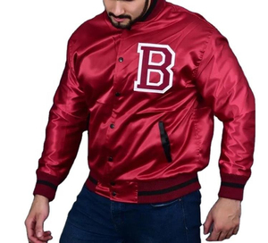 Best Selling Custom Satin Baseball <b>Jacket</b> High Quality Fabric Solid Color <b>Varsity</b> <b>Jacket</b> for <b>Men</b> Women Fashionable Winter - Product Image 5