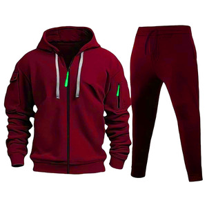 High Quality Winter Solid Men Zipper <b>Tracksuit</b> 100% Cotton Lightweight Durable <b>Stitching</b> Comfortable Long Time Use Custom Made - Product Image 1