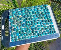 Pierres précieuses Trimurti de qualité supérieure AAA+, turquoise iranienne, cabochon, formes variées, taille personnalisée, prix de gros en vrac, pierres brutes bleues