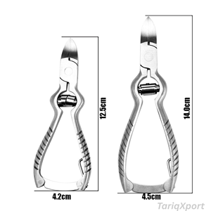 Coupe-ongles de pieds professionnels en acier inoxydable à lame courbée, ouverture large, pour ongles épais, incarnés et mycosés chez l'adulte - Product Image 4