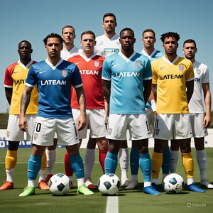 Ensemble de maillots de football personnalisés, kit de football par sublimation, uniforme sportif pour hommes, polyester, séchage rapide, respirant, maillot et short pour équipe - Product Image 4