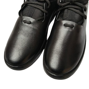 <b>Lightweight</b> Premium Black <b>Men's</b> Casual <b>Shoes</b> Textured Leather Finish Medicated PU Foam Insole Comfortable Durable PU Rubber Sole - Product Image 6