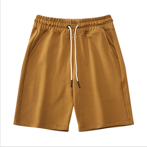 Shorts de sport décontractés pour hommes 2026, nouvelle mode, taille mi-haute élastique, motif uni, en molleton de coton, séchage rapide, respirant - Product Image 3