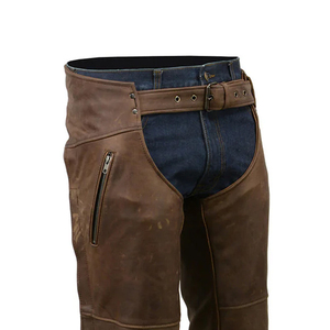 กางเกงหนังสำหรับขี่ม้าคุณภาพสูงขายดี ผลิตจากโรงงาน สำหรับผู้ชาย ลดราคา MOQ ต่ำ บริการ OEM - Product Image 2