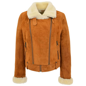 Latest Design <b>Men's</b> Quilted <b>Suede</b> Leather <b>Jacket</b> with Inside Sheep Fur Lining Breathable Plus Size Custom Made Camel Brown - Product Image 3