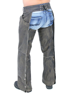 Cowboy Six Inches Fringe Top Grain Soft Buffalo Leather English Motorcycle <b>Chaps</b> Horse <b>Riding</b> Racing Full Customized Slim Fit - Product Image 5