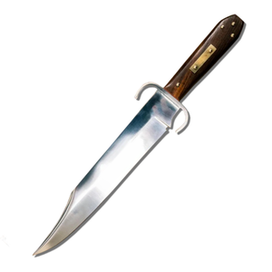 Couteau Bowie de camping en plein air à lame en acier D2 et manche en bois, fait main, qualité DIY, OEM disponible - Product Image 1