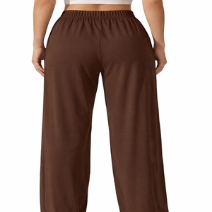Women Casual Jogger Elastic Waist Lounge Pants Comfortable Fit Side Pockets Daily Wear Quick Dry Breathable - Product Image 2