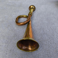 Modern Handcrafted Brass Copper Bugle Musical Instrument Decorative Showpiece Carved Engraved High Quality European Customizable