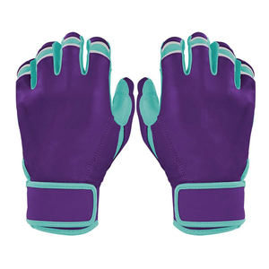 Gants de frappeur de baseball personnalisés en cuir de haute qualité pour hommes, à manchette courte, vente chaude - Product Image 2