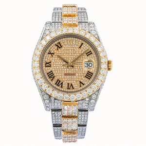 Reloj Iced Out de Moissanita con Diamantes VVS, Lujo Hip Hop, Acero Inoxidable, Cuarzo, Correa Personalizada de 20mm, Esfera de Cristal, Edición Limitada - Product Image 1