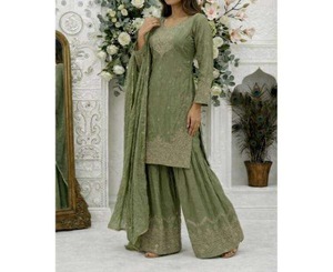 Salwar Kameez élégant pour femmes, tenue de soirée, costume ethnique de créateur pour mariage et occasions festives, magnifique tenue de soirée pour femmes - Product Image 1