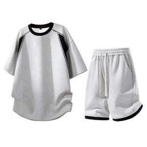 Nuevo Conjunto de Dos Piezas de Camiseta Polo para Hombre con Logotipo Personalizado OEM, Bloques de Color y Cuello Redondo, Camiseta de Manga Corta y Pantalones Cortos Casuales de Verano - Product Image 3