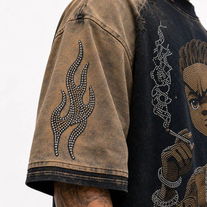 Nouvel Arrivage T-shirt Homme Vintage Effet Vieilli Streetwear Coupe Ample Imprimé Graphique Gothique Dessin Animé Col Rond Manches Courtes - Product Image 6