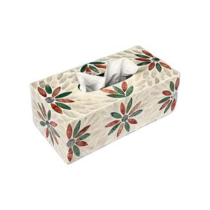 Boîte à mouchoirs en bois fait main avec incrustation d'os, support à serviettes multifonctionnel incroyable pour salle à manger, cuisine, salle de bain, boîte de rangement pour mouchoirs de table - Product Image 2