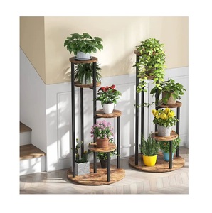 Support de plantes au design minimaliste et épuré, pour intérieur et extérieur, à plusieurs niveaux, pour balcon, jardin, salon, décoration moderne - Product Image 1