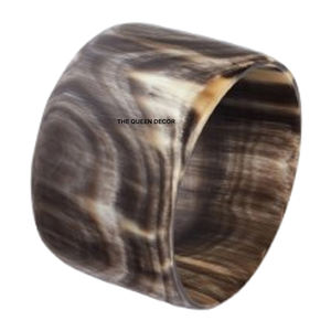 Anillo para Servilletas de Cuerno de Primera Calidad, Forma Redonda, para Hogar, Hotel, Mesa, Bodas, Cenas y Fiestas - Product Image 1