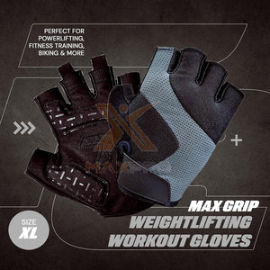 Gants de fitness en cuir de haute qualité à marque privée en stock, avec sangle de poignet réglable, antidérapants, les plus vendus - Product Image 2