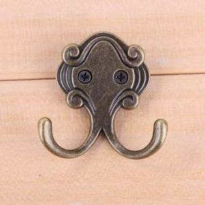 Antique Brass <b>Wall</b> <b>Hooks</b> Rustic Bathroom Hanger Durable Mounted Rack For <b>Keys</b> Bags Robes Bedroom Organization Solutions - Product Image 4