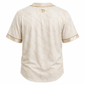 <b>Marble</b> Luxe Baseball Jersey Unisex Short Sleeve Button Breathable Anti-Bacterial Polyester Custom Team Name Sportswear Adult All - Product Image 2