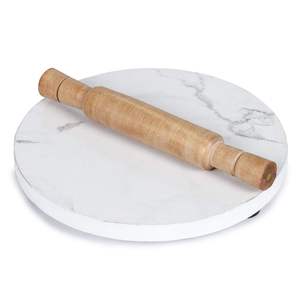 ชุดไม้คลึงแป้งและเขียงหินอ่อนคุณภาพพรีเมียม ชักลา เบลาน สำหรับอุปกรณ์ทำขนมในครัวระดับมืออาชีพ - Product Image 1