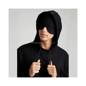 Sudadera con Capucha de Algodón Grueso para Hombre con Logotipo Personalizado - Estilo Urbano Oversize - Incluye Antifaz para Dormir - Venta al por Mayor - Product Image 1