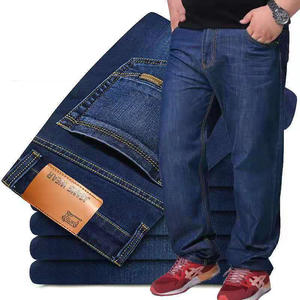 Jeans de Mezclilla Holgados de Talle Alto para Hombre, Talla Grande, Negros, 10XL, Talla Extra Grande - Product Image 1