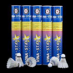 Vina-Star - Paquete de 12 Volantes de Bádminton Profesionales de Plumas de Ganso, en Tubo de Papel, Alta Durabilidad, Ecológicos, Estables, para Entrenamiento Deportivo 2 - Product Image 2