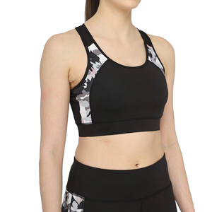 High Quality Custom Solid Grey One Shoulder Breathable Medium Support Sports Bra Push-Up Strappy Backless Fitness Gym Yoga Plus - Product Image 1