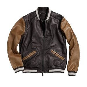 2026 Top Quality Material Breathable Baseball <b>Real</b> Cow <b>Leather</b> Best Selling Custom Varsity Letterman <b>Jackets</b> Men Winter <b>Jacket</b> - Product Image 2