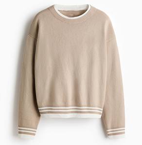 Pull-over respirant à col rond et imprimé géométrique pour femme, style décontracté et tendance, look de créateur, style streetwear - Product Image 4