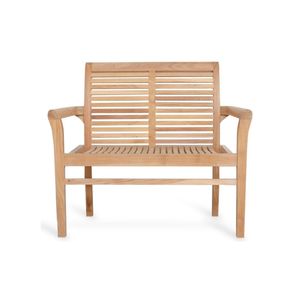 Outdoor Wivo Scandinavian Teak Wooden Garden <b>Dining</b> Chair Slatted Back <b>Armchair</b> Bistro Patio Seat Modern Balcony Furniture - Product Image 4