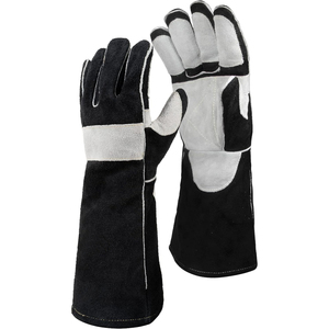 Most Popular <b>Long</b> Cuff Cowhide Split Leather Welder <b>Gloves</b> Industrial Work Gardening <b>Gloves</b> Heavy Duty Fire Proof Welding <b>Gloves</b> - Product Image 1