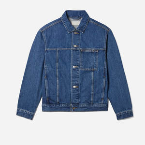 Veste en jean déchirée tendance, style vintage, épaisse, cargo, décontractée, imprimée, avec dentelle, 100 % coton, pour homme - Product Image 1