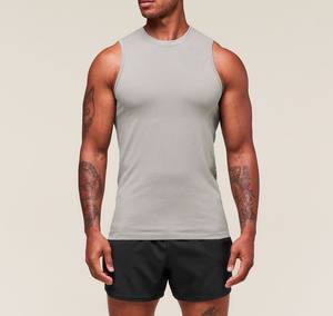 Camisetas deportivas de algodón sin mangas para correr, con logo personalizado al por mayor, ropa de fitness para hombre, camiseta de gimnasio con MOQ bajo - Product Image 6