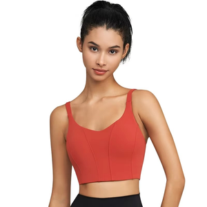 Sujetador Deportivo Ecológico de Alta Sujeción Ajustable para Mujer, Talla Grande, Secado Rápido, Tejido Transpirable, Antibacteriano, Decoración de Cristal - Product Image 5