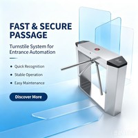 Tourniquet Trépied 304 Extérieur Étanche Portillon Piétonnier Vente en Gros Usine Contrôle d'Accès IA Face ID OEM RFID Portillon de Sécurité à 3 Bras