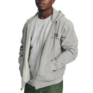 Sudadera con Capucha y Cremallera, Color Gris Jaspeado, Sudadera Unisex Premium con Cremallera Completa, Forro Polar, Estilo Casual, Suave y Cómoda - Product Image 4