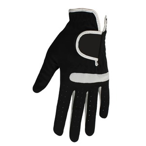 Guantes de golf de piel de cordero negra de alta calidad, suaves, transpirables, con marca personalizada y características antideslizantes. - Product Image 2