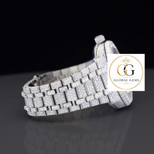 Best Quality Most Demanded White Iced Out Moissanite Diamond Watch for Street Fashion and Lifestyle Available at Export Price - Product Image 5