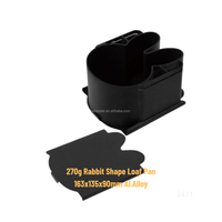 ATLAS STAR Molde para Pan Antiadherente de Aluminio Negro de 270g con Forma de Conejo, Reutilizable, Fácil de Desmoldar, con Revestimiento de PTFE Seguro para Alimentos, Apto para Horno, con Tapa
