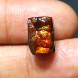 Cabochon en Agate de Feu Mexicaine Naturelle Druzy, Pierre d'Agate de Feu Naturelle, Cristal de Guérison, Agate de Feu pour la Fabrication de Bijoux - Product Image 3