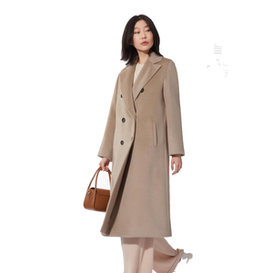 Abrigo Largo Vintage para Mujer con Cinturón |   Ropa de Abrigo de Moda para Mujer, 100% Lana, Venta al Por Mayor OEM, Otoño Invierno - Product Image 6