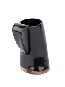 Mug en corne naturelle fait main, tasse à boire réutilisable, vaisselle pour la maison, la cuisine et l'usage quotidien - Product Image 3